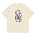 Beige Puppy Graphic T-Shirt