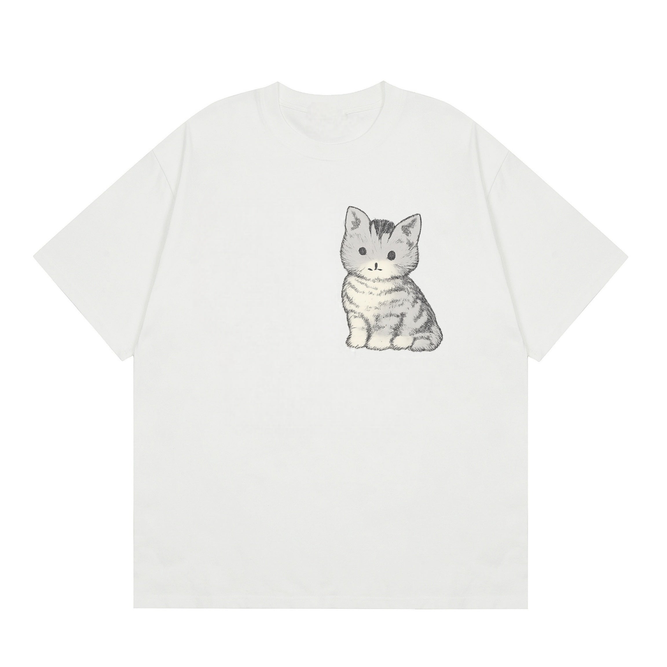 White Cat Graphic T-Shirt