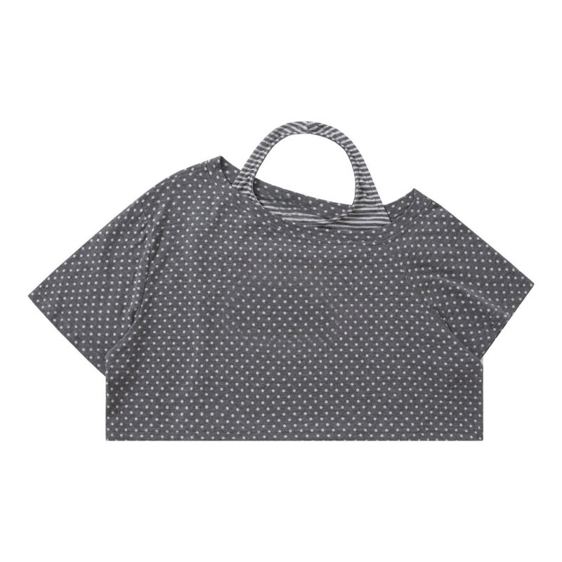 Vintage Polka Dot All-Over Cropped T-Shirt