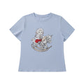 Blue T-Shirt with Vintage Cartoon Print